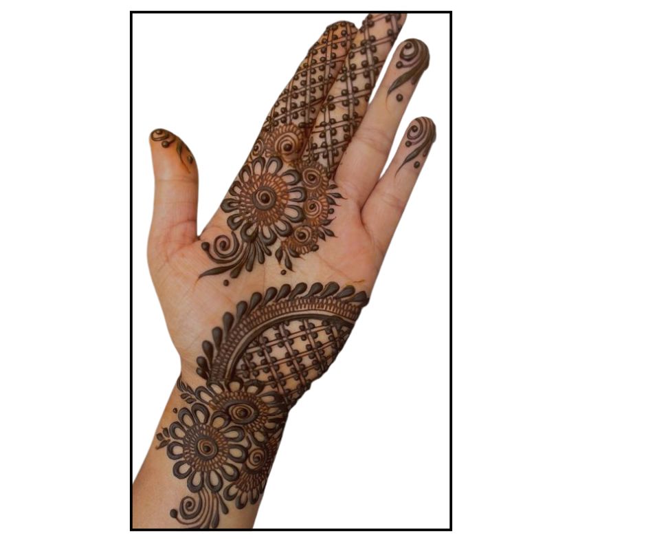 Simple Minimalist Front Hand Mehndi Design