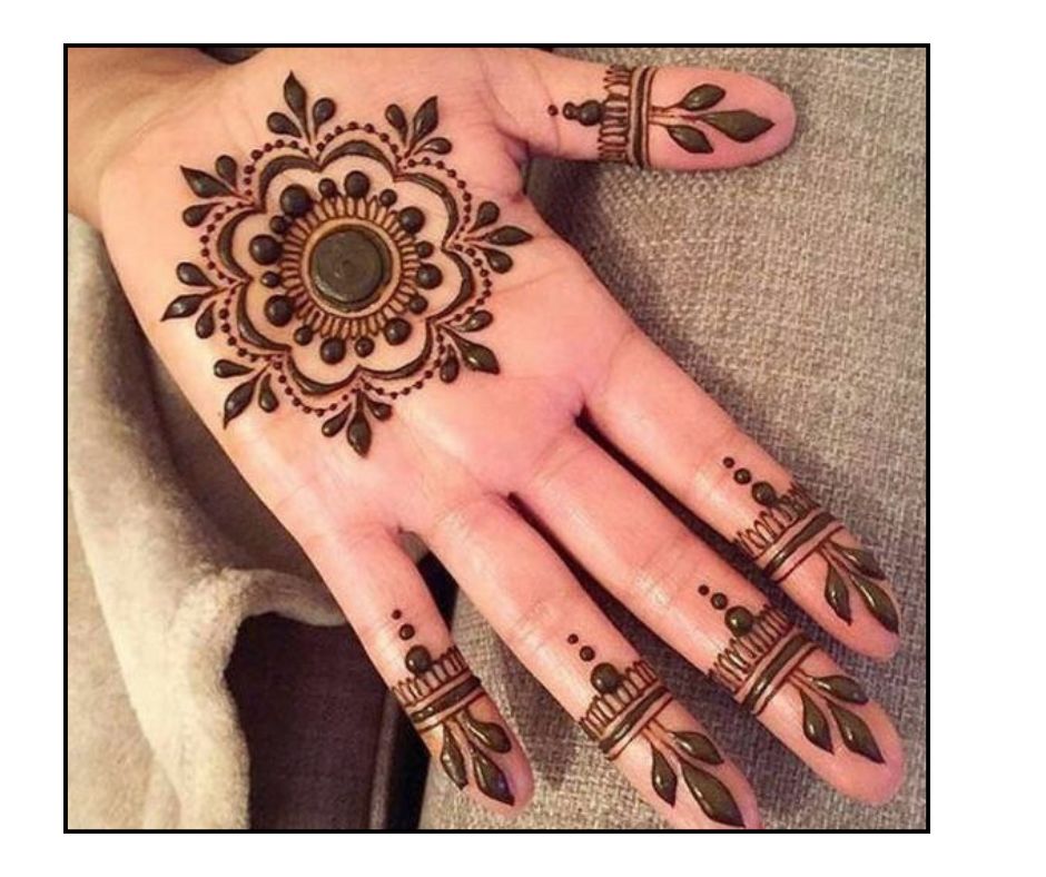 Simple Minimalist Front Hand Mehndi Design
